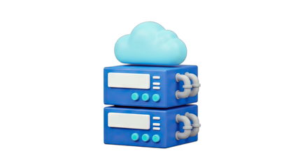 Cloud Server Stack Illustration: Data Storage and Technology Concept