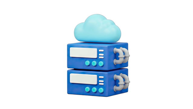 Cloud Server Stack Illustration: Data Storage and Technology Concept - Powered by Adobe