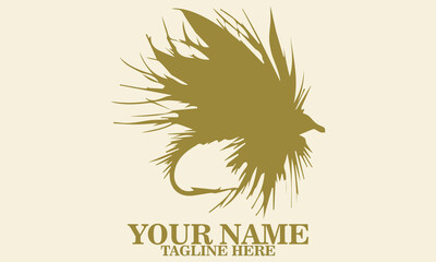 feathered fly fishing lure logo vector, feathered fly fishing lure vector illustration, feathered fly fishing lure logo icon