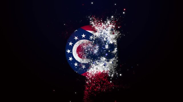 Elegant Particle Animation Highlighting the Structure of the Ohio icon
