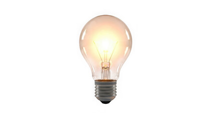 Glowing Incandescent Light Bulb On Black Background