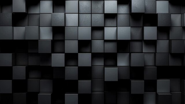 ミニマルな3Dキューブ背景映像。ゆっくりとしたズームインと奥行き