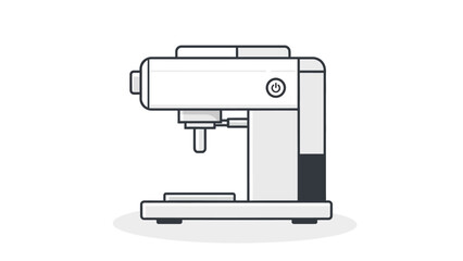 Modern Coffee Maker Machine Illustration Simple Design.