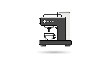 Modern Coffee Maker Brewing Fresh Cup of Coffee.