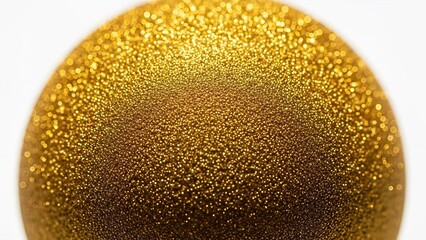 Spherical gold texture filled with shimmering particles of brilliance, conveying prosperity and