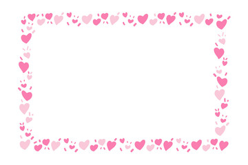 Doodle of heart frame for valentine's day. Hand drawn heart element vector.