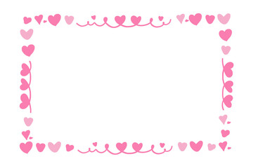 Doodle of heart frame for valentine's day. Hand drawn heart element vector.