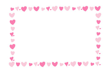 Doodle of heart frame for valentine's day. Hand drawn heart element vector.