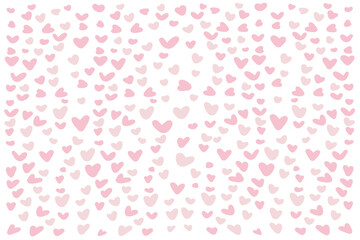 Seamless Pink Doodle Heart Pattern Background. Cute hand-drawn heart pattern background. Perfect for Valentine's Day, wedding, fabric, and romantic digital design. Seamless texture.