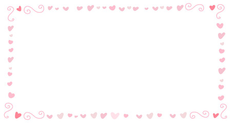 Doodle of heart frame for valentine's day. Hand drawn heart element vector.