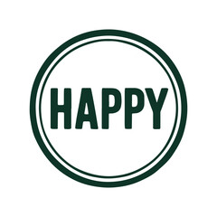 happy icon logo seal vector on white background
Vector stamp icon