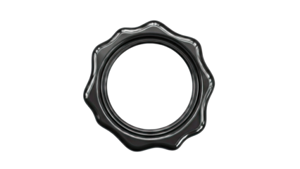 Black Circular Frame Isolated on White Background