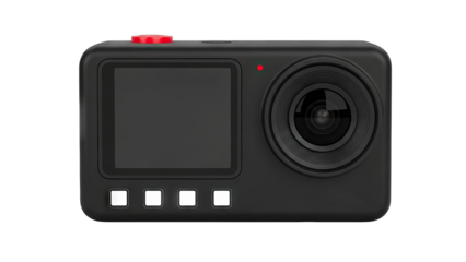 Black Dash Cam Isolated on White Background