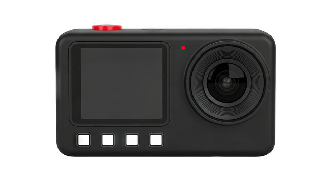 Black Dash Cam Isolated on White Background