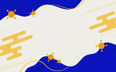 Blue abstract vector illustration waves shape design