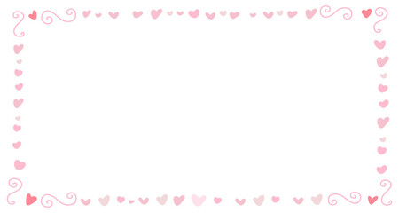 Doodle of heart frame for valentine's day. Hand drawn heart element vector.