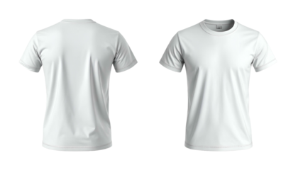 Front and back views of a white crew neck t-shirt on a black background (1)