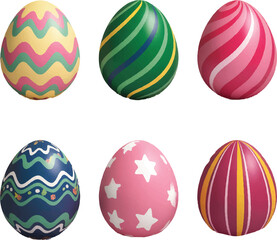 set of easter eggs
