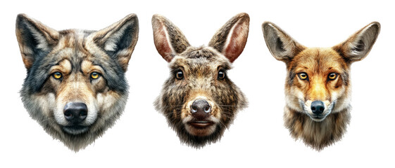 Obraz premium Surreal Dreamlike Portraits of Wild Animals with Highly Detailed Features