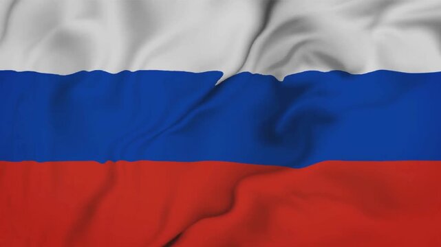 Russian Flag 4K Seamless Waving Animation