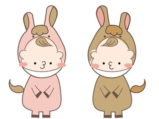 馬の着ぐるみ　子供　お辞儀