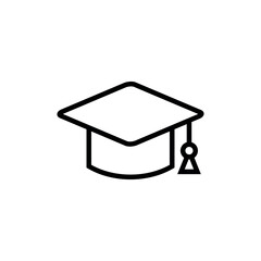 Graduate Bachelor Cap Education Icon Vector Logo Template