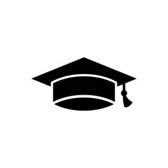 Graduate Bachelor Cap Education Icon Vector Logo Template