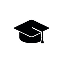 Graduate Bachelor Cap Education Icon Vector Logo Template