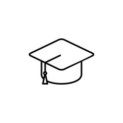 Graduate Bachelor Cap Education Icon Vector Logo Template