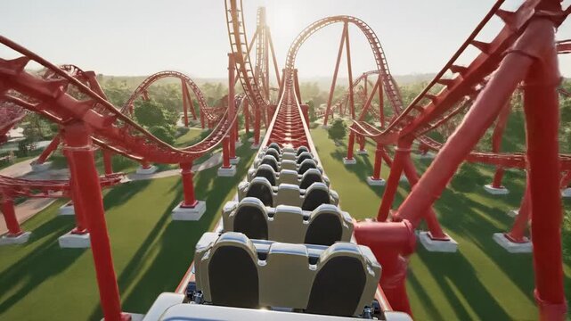 Roller Coaster Thrills A FirstPerson Perspective Ride.