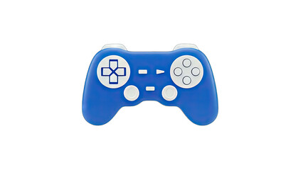 Blue Game Controller Isolated on White Background