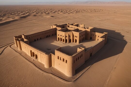 Mystische Oasenfestung im Sand &ndash; Architektur in der W&uuml;ste