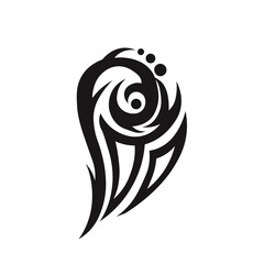 This elegant black and white floral design is ideal for decorative borders, logos, or vintage-inspired graphic designs, featuring intricate detailing and curved leaves