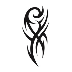 This elegant black and white floral design is ideal for decorative borders, logos, or vintage-inspired graphic designs, featuring intricate detailing and curved leaves