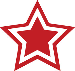 Red Star Icon: A striking graphic of a red star with white outline. A simple yet powerful representation of achievement and excellence.