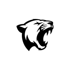 Angry Tiger Vector Silhouette Design