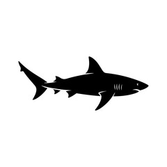 Angry Shark Vector Silhouette Design