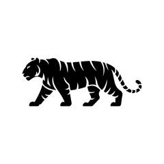 Angry Tiger Vector Silhouette Design