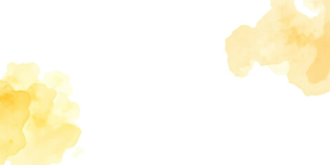 Yellow watercolor texture border on white background (saffron, orange, green).