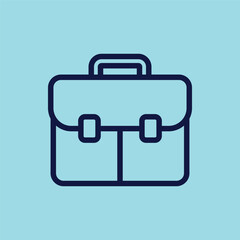 Colorful briefcase suitcase icon vector design template