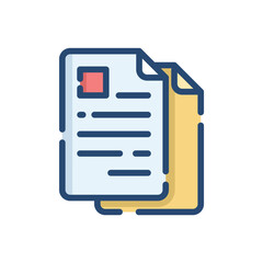 Paper document vector design template