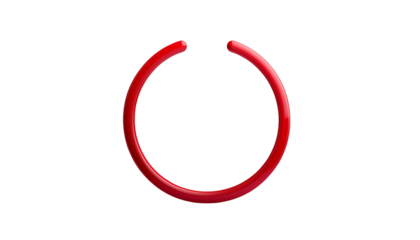 Red 3D arrow, heart, and button icons in a circle design are vector illustrations for a business concept element