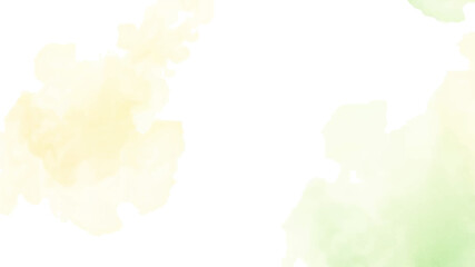 Abstract watercolor wash background with (saffron, orange, green). pastel stains