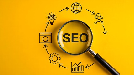 Seo search engine optimization marketing concept
