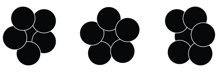 Multiple circle photo collage grid template set. picture wall album for abstract background, business, collage art, digital photo, papers. Mood board layout. Photo collage template with circle. eps 10