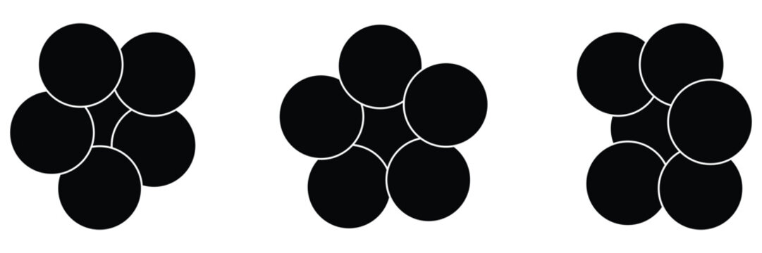 Multiple circle photo collage grid template set. picture wall album for abstract background, business, collage art, digital photo, papers. Mood board layout. Photo collage template with circle. eps 10