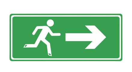 Emergency Exit Safety Sign Vector