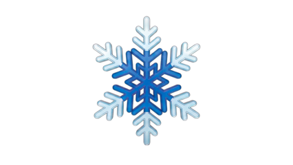 Blue Snowflake Isolated on White Background