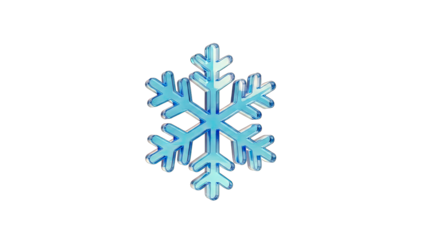 Blue Snowflake Isolated on White Background