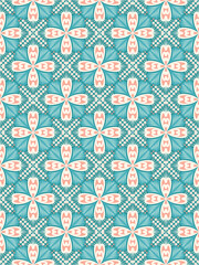 Floral damask oreintal seamless pattern warm color.Geometric motif flower ornament hand drawn vector element.Ethnic traditional Indian,Arabian,tribal illustration.For print,fabric,carpet,wrap,decorate